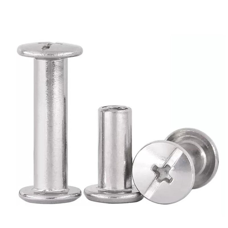 M4 Chicago Screws 100 Sets 304 Stainless Steel Binding Post For Leather Bag Photo Album Books - Image 2